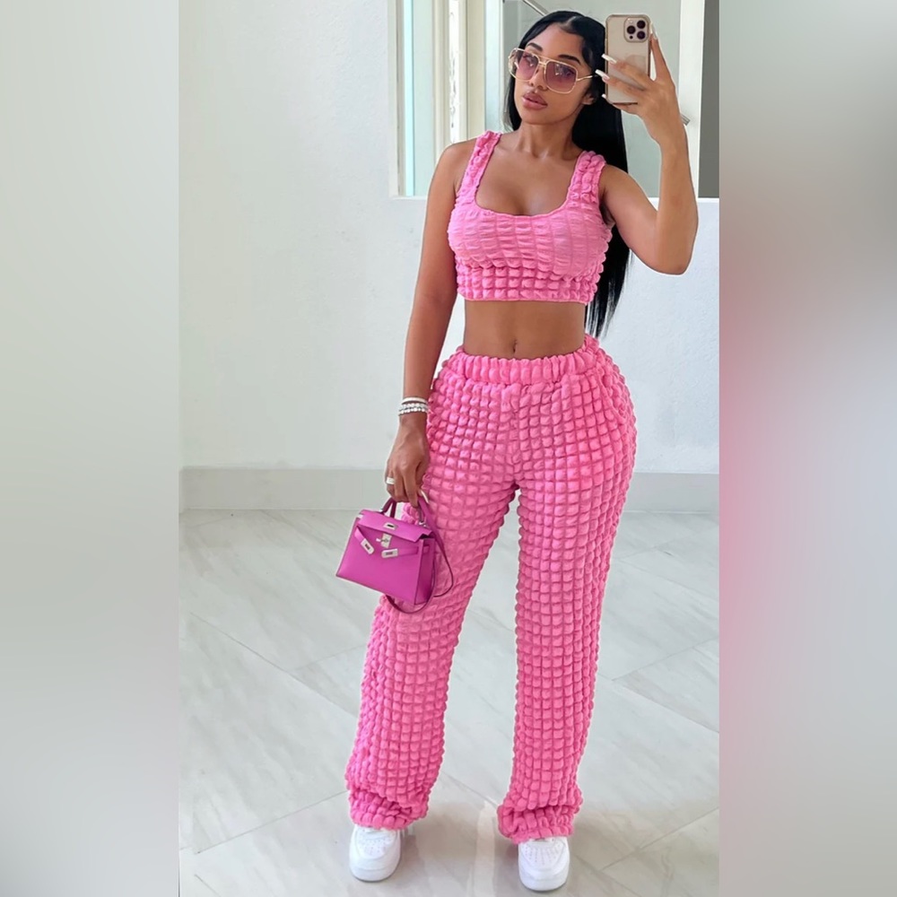 Cute Bubble Knit 2 piece set
